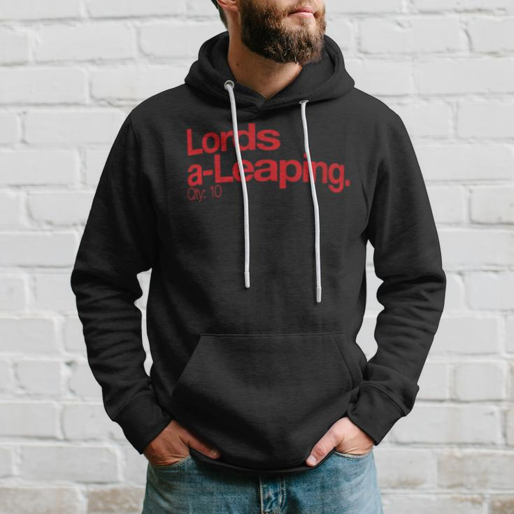 Minimalist ChristmasLords A Leaping Q 10 Hoodie Gifts for Him