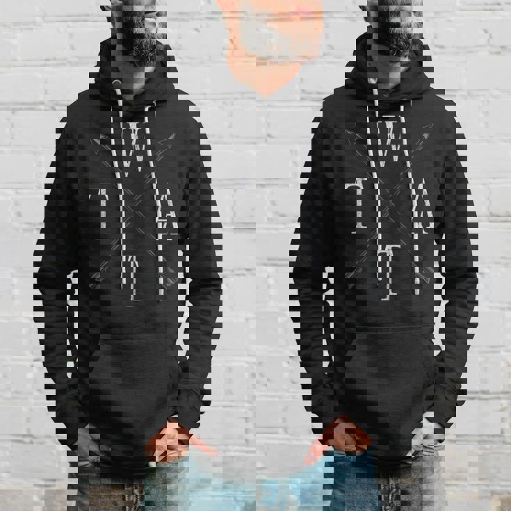 Minimalist Word Twat With Arrows And Pointers Hoodie Gifts for Him