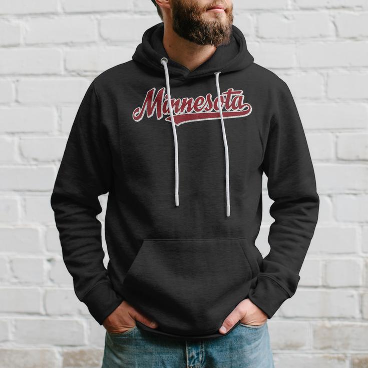 MinnesotaVintage Sports Retro Script Hoodie Gifts for Him