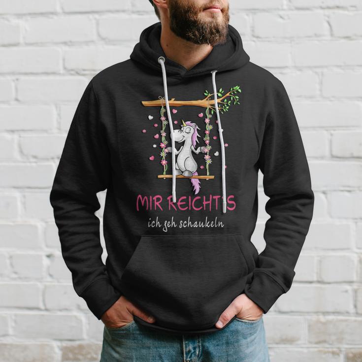 Mir Reicht´S Ich Geh Schaukeln Unicorn Saying Gray Hoodie Geschenke für Ihn