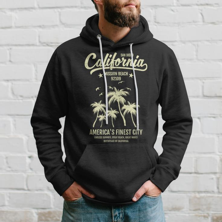 Mission Beach Ca 92109 Summer Vacation San Diego California Hoodie Gifts for Him