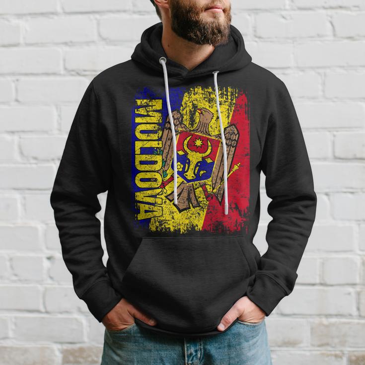 Moldova Flag Vintage Distressed Moldova Hoodie Gifts for Him