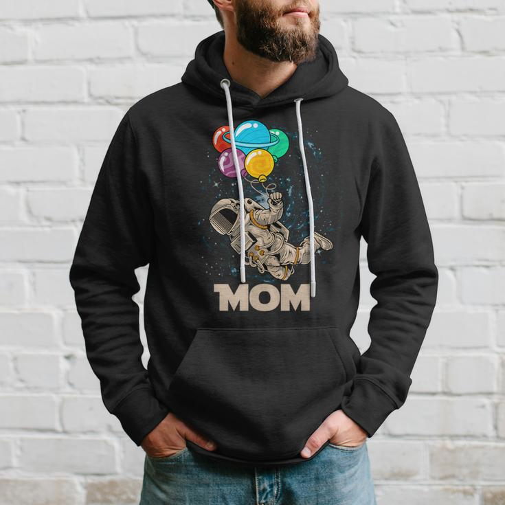 Mom Of Birthday Astronaut With Balloons Planets In Space Hoodie Gifts for Him
