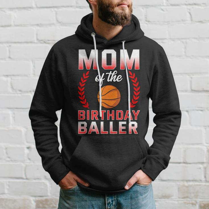Mom Of The Birthday Boy Basketball Bday Celebration Hoodie Gifts for Him