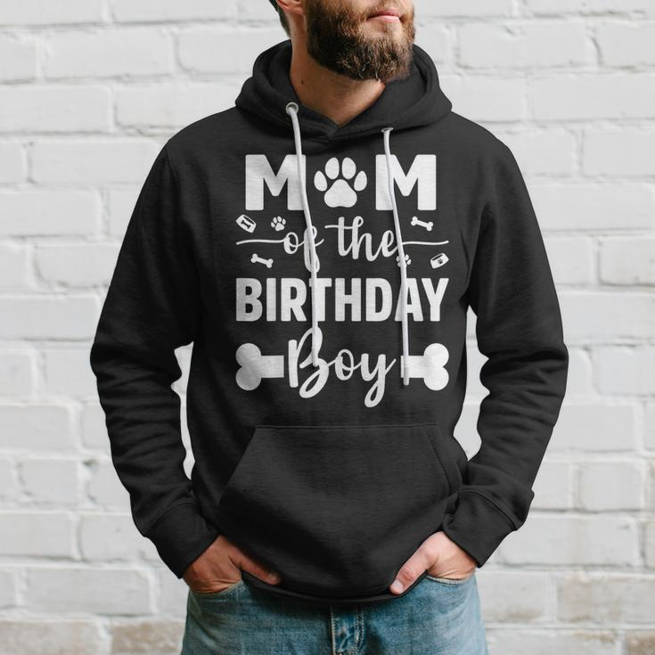 Mom Of The Birthday Boy Dog Paw Dogs Lovers Bday Party Hoodie Gifts for Him