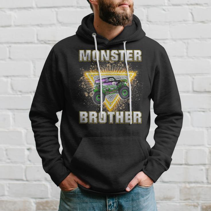 Monster Truck Brother Retro Vintage Monster Truck Hoodie Gifts for Him