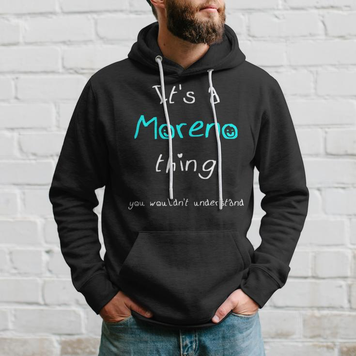 Moreno Last Name Family Names Hoodie Gifts for Him