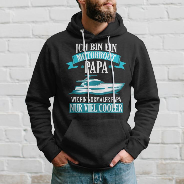 Motorboot Papa Boot Boote Bootsfahrer Geschenk Kapuzenpullover Geschenke für Ihn