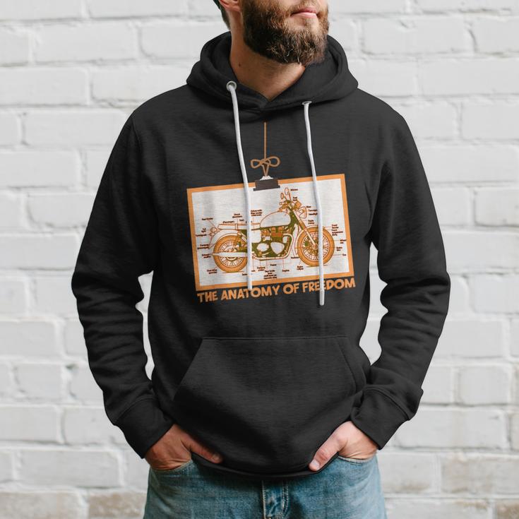 Motorcycle Lover Rider The Anatomy Of Freedom Hoodie Gifts for Him