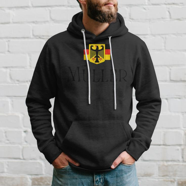 Müller Surname German Family Name Heraldic Eagle Flag Hoodie Gifts for Him