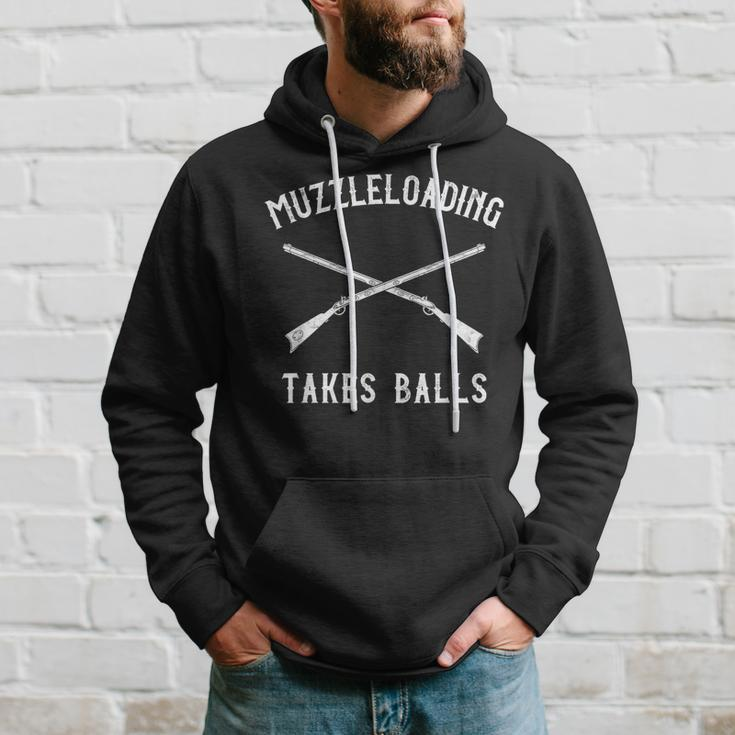 Muzzleloader Rifle Muzzleloading Takes Balls Hoodie Gifts for Him