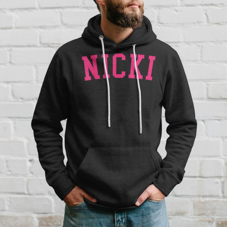 Name Nicki Personalized I Love Nicki Vintage Retro Hoodie Gifts for Him