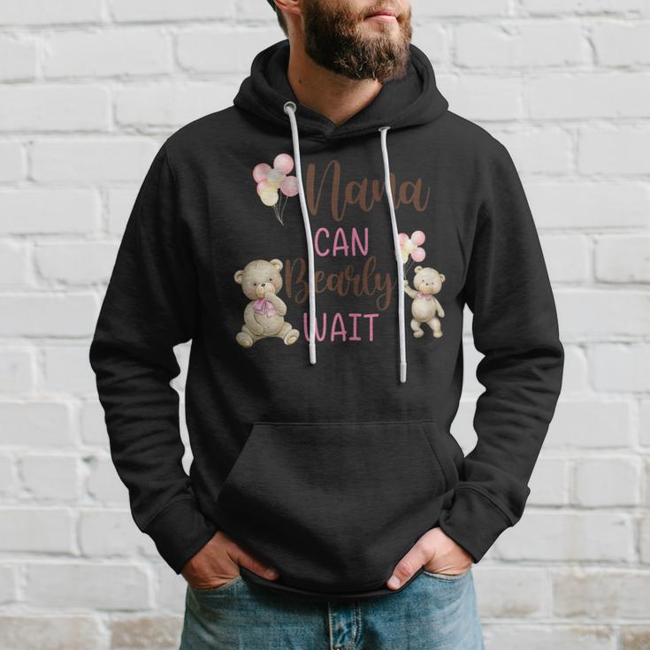 Nana We Can Bearly Wait Gender Neutral Baby Shower Hoodie Gifts for Him