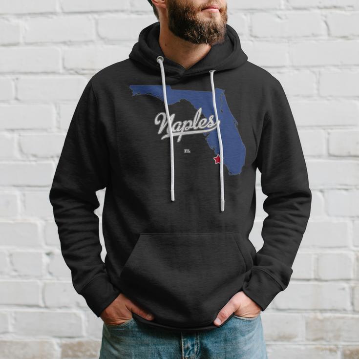 Naples Florida Fl Map Hoodie Gifts for Him