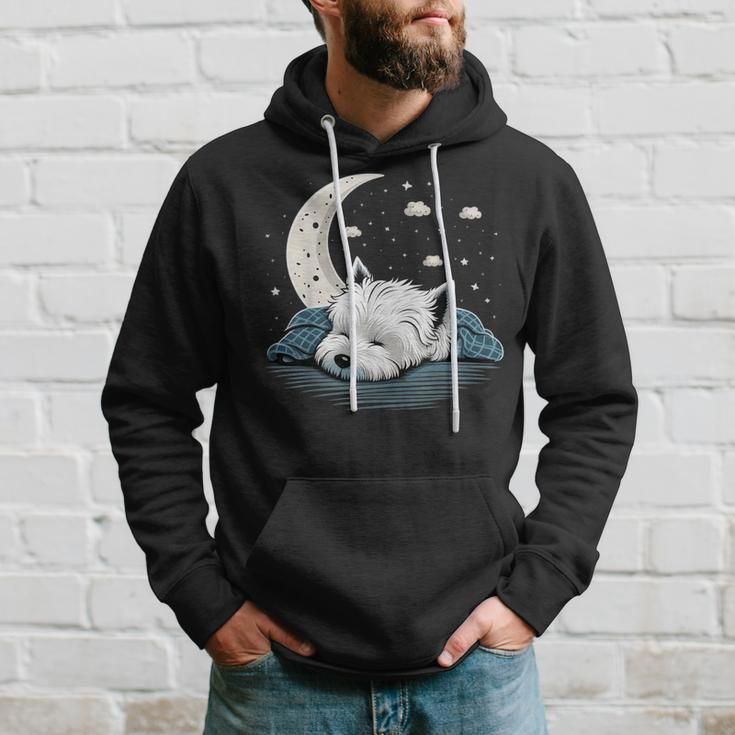 Napping Westie Pajama West Highland White Terrier Sleeping Hoodie Gifts for Him