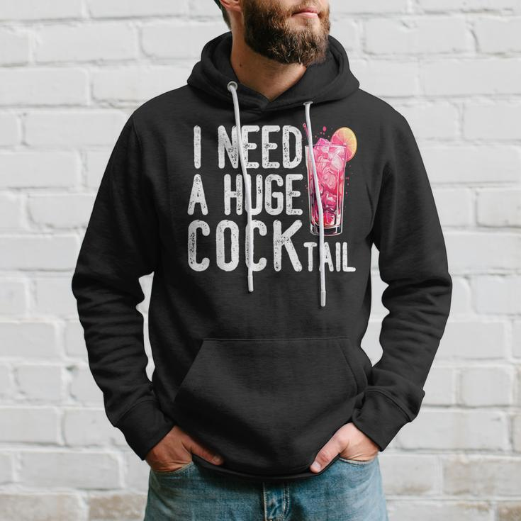I Need A Huge Cocktail Adult Humor Drinking Vintage Hoodie Gifts for Him