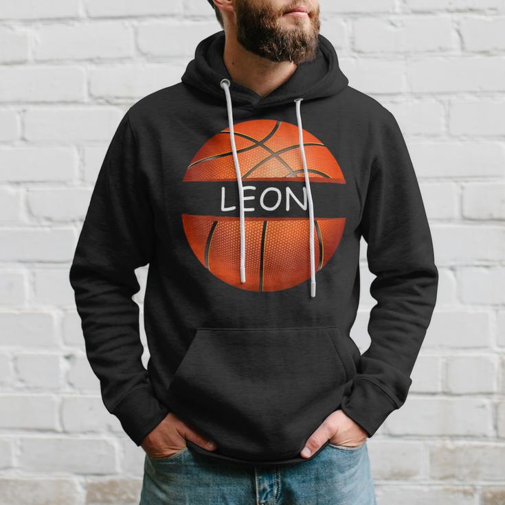 Neuheit Personalisierte Name Leon Sport Basketball Hoodie Geschenke für Ihn