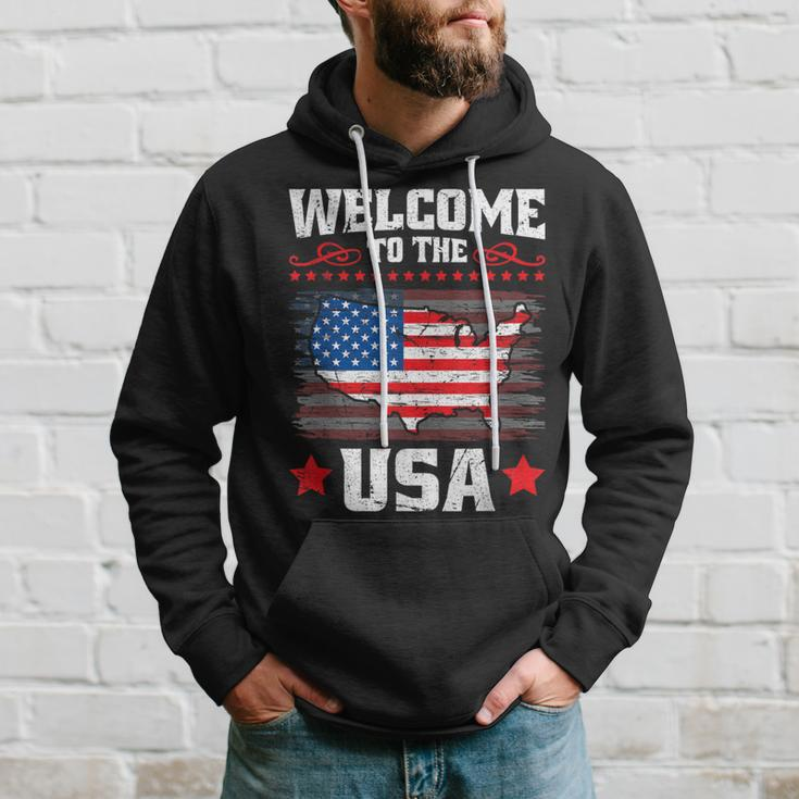 New Us Citizen Us Flag American Immigrant Citizenship Hoodie Gifts for Him