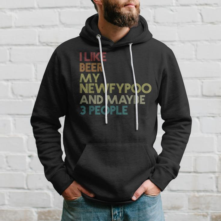 Newfypoo Dog Owner Beer Lover Quote Vintage Retro Hoodie Gifts for Him