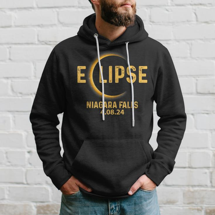 Niagara Falls Ny Total Solar Eclipse Party 2024 Usa Map Hoodie Gifts for Him