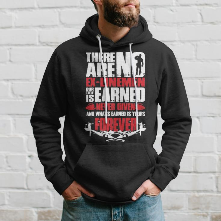 No Ex Linemen Forever Hoodie Gifts for Him
