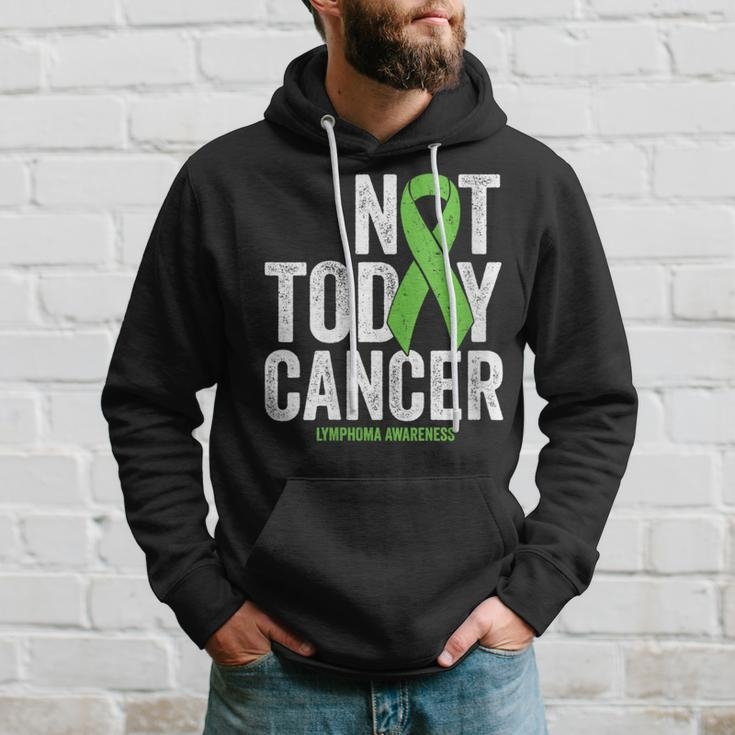 Non Hodgkins Lymphoma Not Today Lime Green Awareness Ribbon Hoodie Gifts for Him