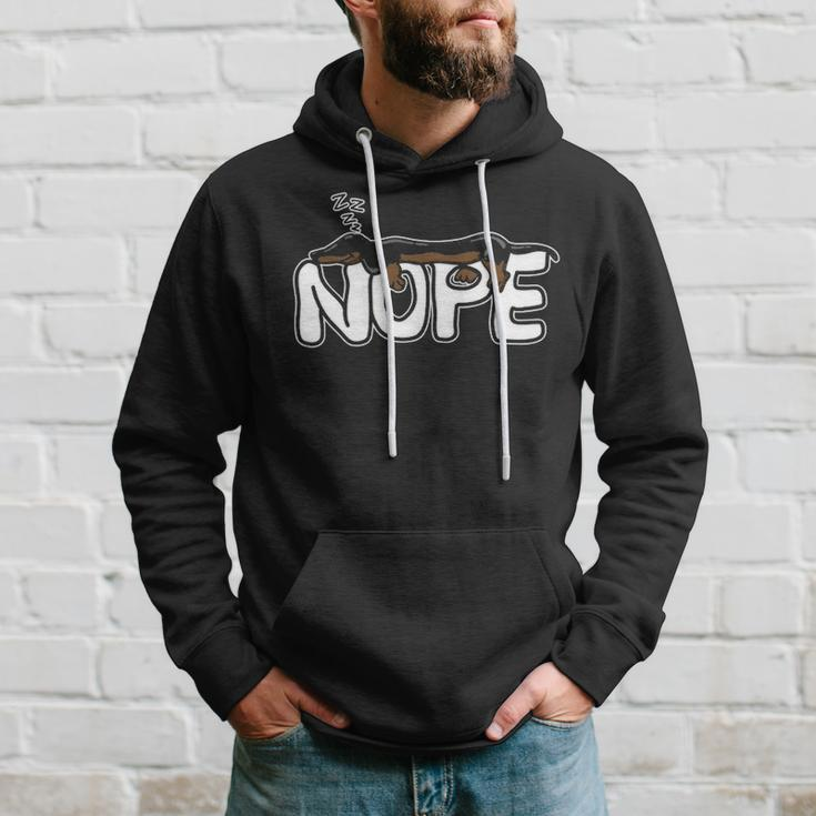 Nope Lazy Dachshund Dog Lover Hoodie Gifts for Him
