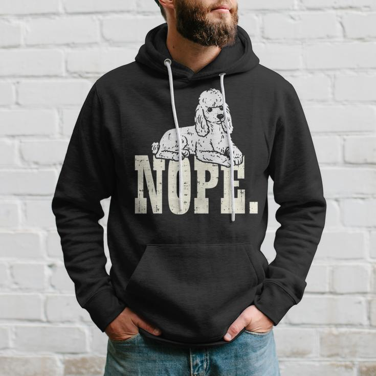 Nope Lazy Poodle Standard Mini Toy Pet Dog Lover Owner Hoodie Gifts for Him