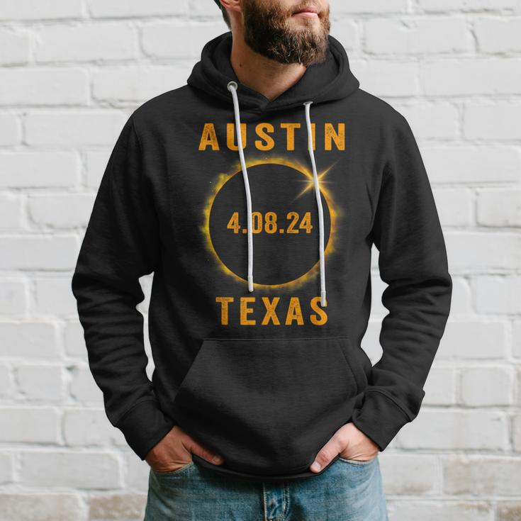 North America Total Solar Eclipse 2024 Austin Texas Souvenir Hoodie Gifts for Him