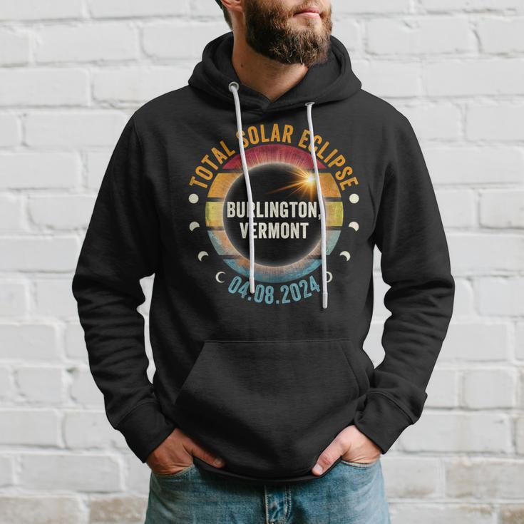 North America Total Solar Eclipse 2024 Burlington Vermont Hoodie Gifts for Him