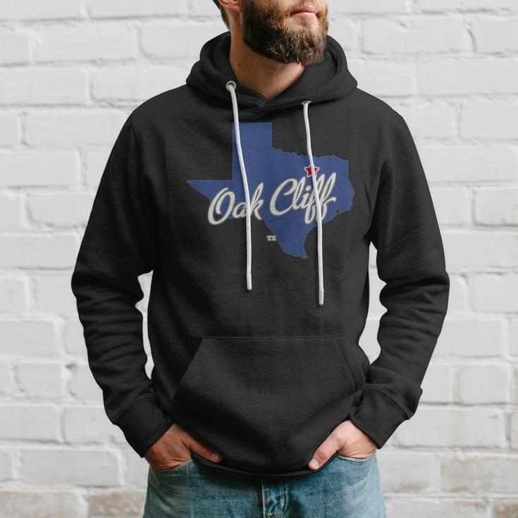 Oak Cliff Texas Tx Map Hoodie Gifts for Him