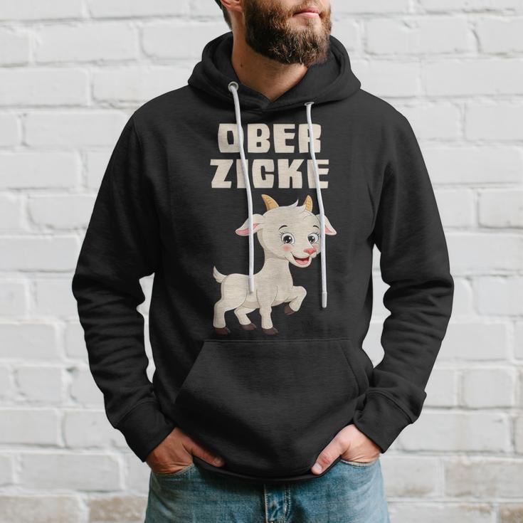 Ober Zicke Hoodie lustig, Ziegenmotiv Hoodie für Damen Geschenke für Ihn