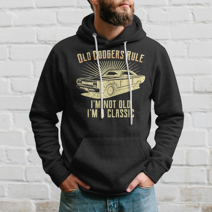 Old Codgers Rule-Classic Muscle Car Garage Hoodie Gifts for Him