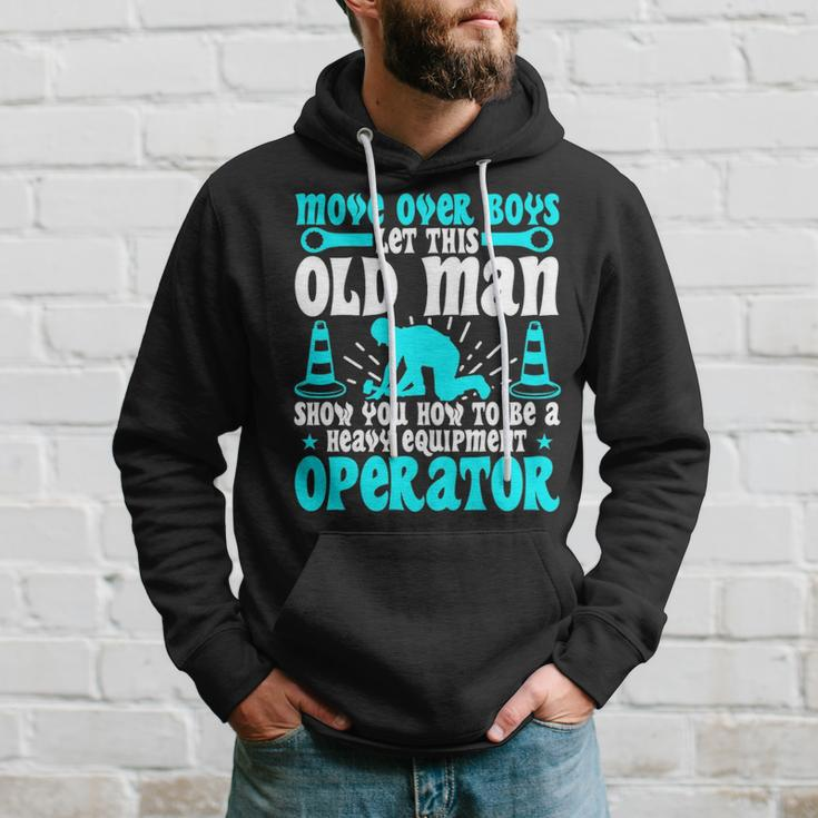 Old Man Heavy Equipment Operator Occupation Hoodie Gifts for Him