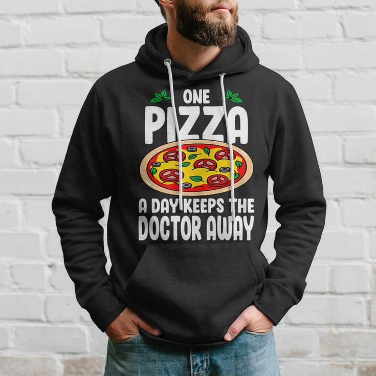 One Pizza A Day Keeps The Doctor Away Eating Pizza Italian Hoodie Gifts for Him
