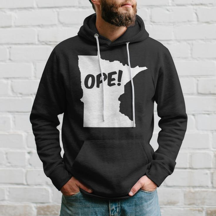 Ope Minnesota State Outline Silhouette Wholesome Hoodie Gifts for Him