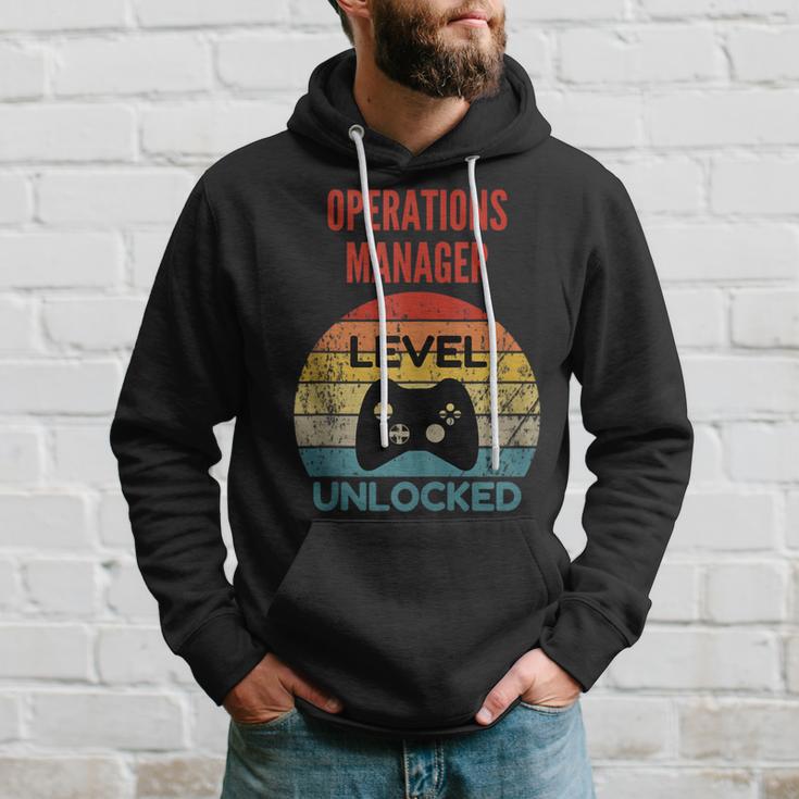 Operations Manager Level Unlocked Gamer For Starting Hoodie Gifts for Him