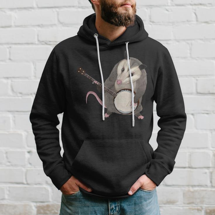 Opossum Playing The Banjo Possum Hoodie Gifts for Him