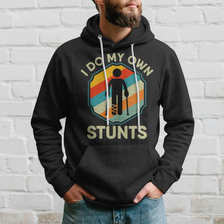 I Do My Own Stunts Ankle Surgery Leg Injury Recovery Hoodie Gifts for Him