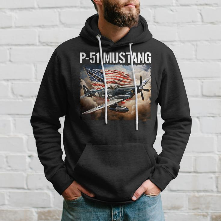 P-51 Mustang American Ww2 Fighter Airplane P-51 Mustang Hoodie Gifts for Him
