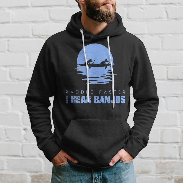 Paddle Faster I Hear Banjos Rafting Hoodie Gifts for Him