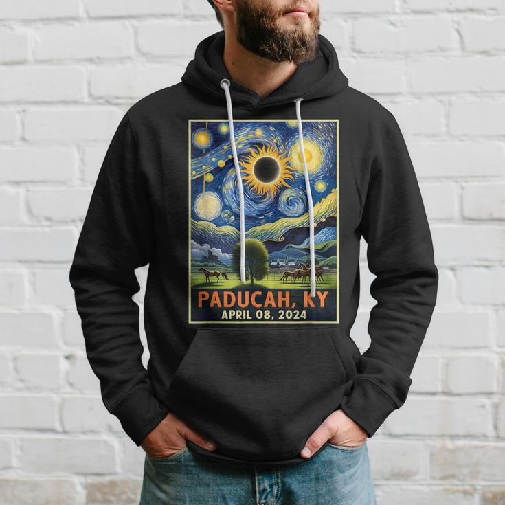 Paducah Kentucky Total Solar Eclipse 2024 Starry Night Hoodie Gifts for Him