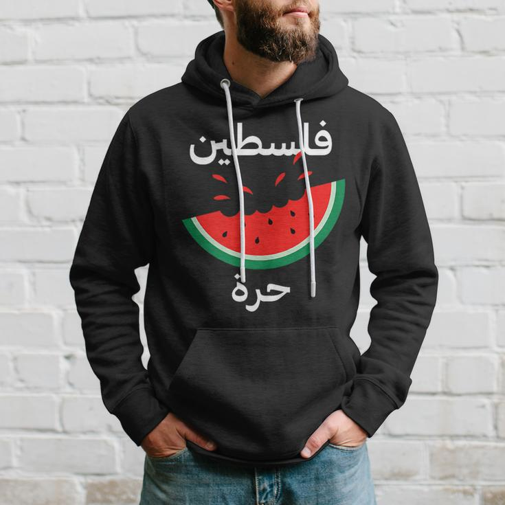 Palestine Map Watermelon Arabic Calligraphy Kapuzenpullover Geschenke für Ihn