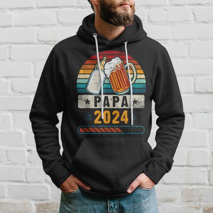 Papa 2024 Babyankündigung Werdender Papa Kapuzenpullover Geschenke für Ihn