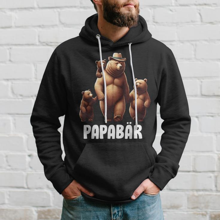 Papa Bärater 3 Kinder Familien Papaatertag Kapuzenpullover Geschenke für Ihn