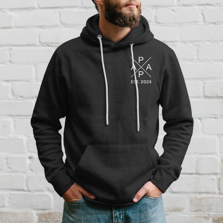 Papa Est 2024 Promoted To Grandpa First Time Fathers Day Men Hoodie Gifts for Him