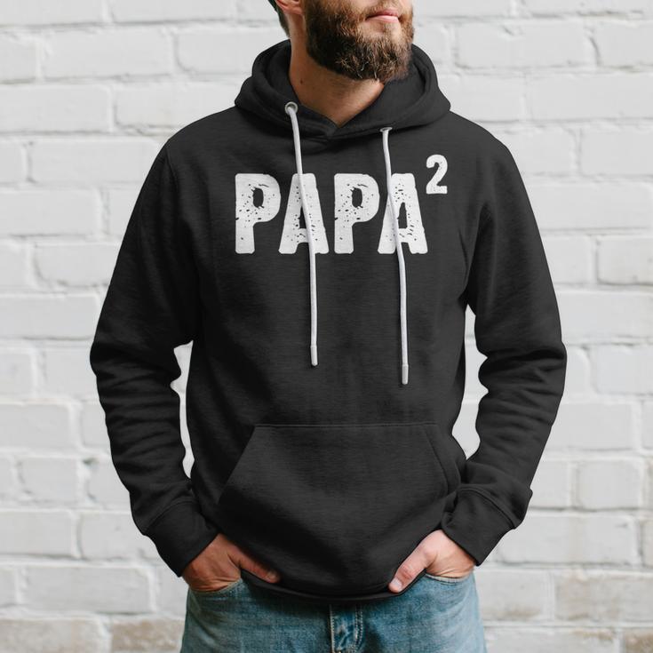 Papa Hoch Zwei Geschenk Announcement Fürater2nd Kind Kapuzenpullover Geschenke für Ihn