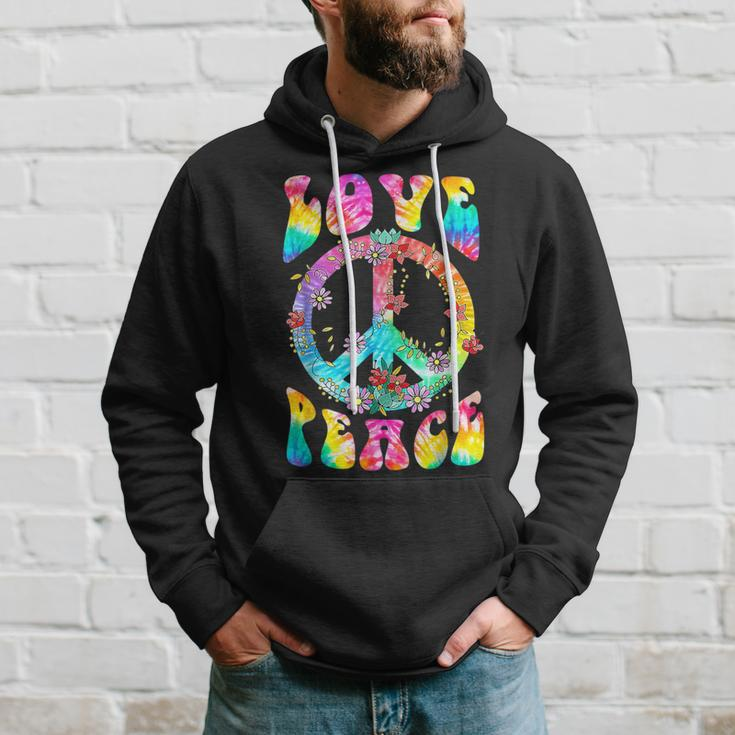 Peace Costume Sign Love 60S 70S Tie Dye Hippie Women Hoodie Gifts for Him