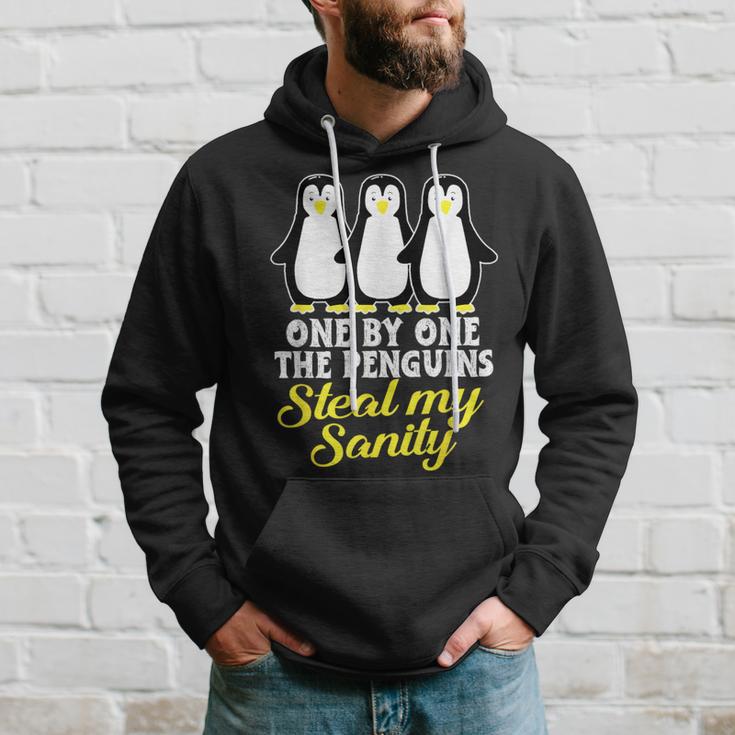 Penguin One By One The Penguins Steal My Sanity Hoodie Gifts for Him