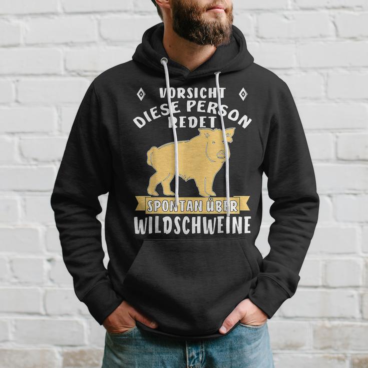 Person Redet Über Wildschweine Sau Jagen Wildsau Hunter Person R S Hoodie Geschenke für Ihn